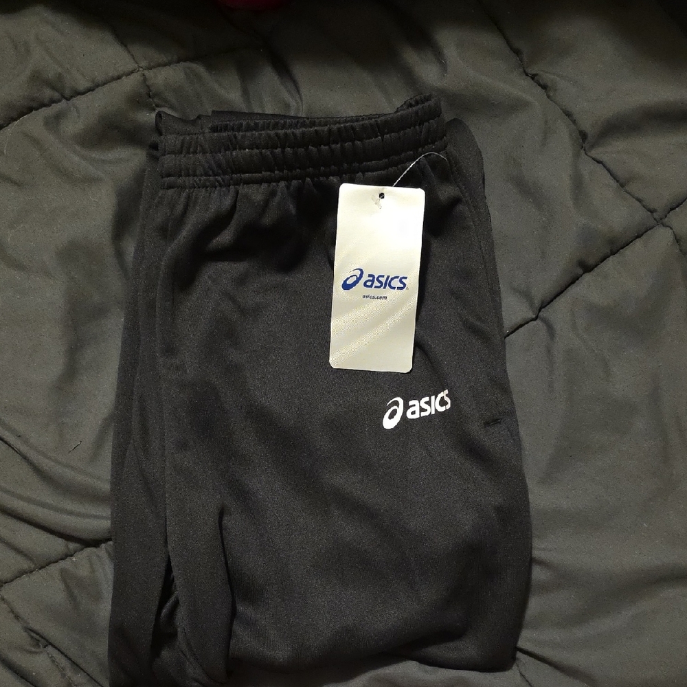 Asics Black Sweatpants Comfortable Athletic Joggers
